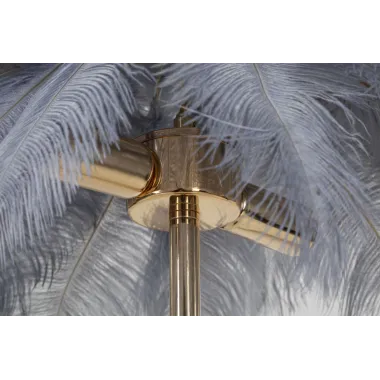 LAMPA STOŁOWA PALM SZARA 55X60 cm